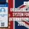 Hand holding a smartphone displaying a UK Digital Identity Card with the Union Jack flag in the background.