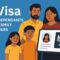 Illustration of a South Asian family holding a digital UK eVisa display, with the text “eVisa for Dependants and Family Members” and the ScottishIndian.com logo.