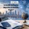 UK skilled migration shown through visa documents, graduation cap, laptop, India-UK connection map and London skyline